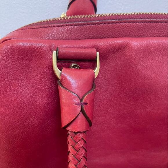 Cole Haan satchel red two toned leather - Picture 8 of 12